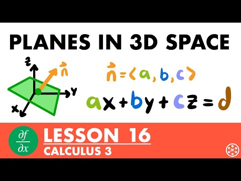 Planes in 3D Space | Calculus 3 Lesson 16 - JK Math