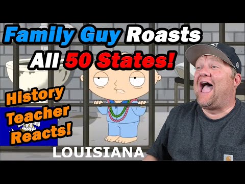 History Teacher Reacts to Family Guy Roasting All 50 States!
