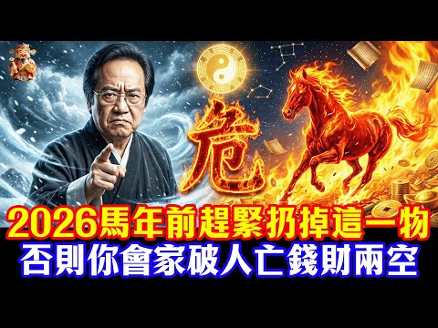 倪師預言警告：2026赤馬紅羊劫將至，家裡這一物再不扔，全家元氣被吸乾！倪師怒斥：註定家破人亡錢財兩空！ #倪海廈 #風水 #中醫養生 #赤馬紅羊劫 #2026運勢