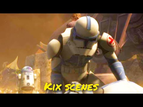 All clone trooper Kix scenes - The Clone Wars
