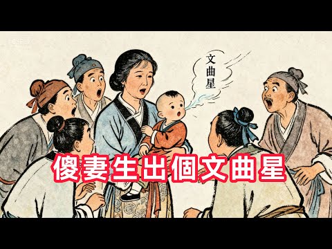 屠夫娶了個傻媳婦，全村都當笑話看，誰知傻妻生出個文曲星，剛滿月就開口說話，一句話嚇呆眾人。好運氣降臨，從此幸福一生。「民間故事匯」