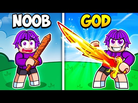 Upgrading NOOB to GOD Sword in Roblox!