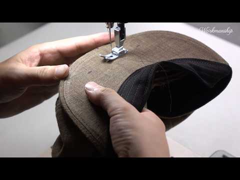 Process of Making Stylish Newsboy Cap. Flat Cap. Korean Hat Maker