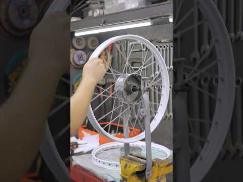 Damaged Motorcycle Wheel Gets Completely Restored #diy #restoration