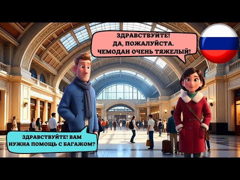 Russian language in life: At the station!  Russian in Dialogues 💬🇷🇺