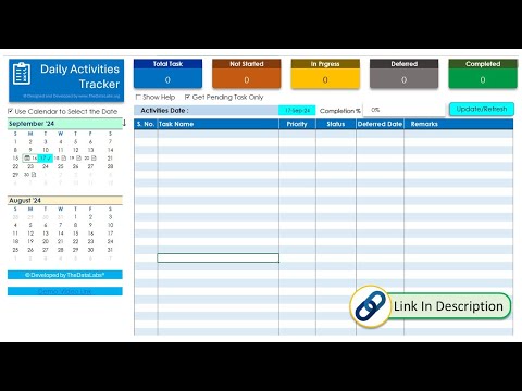 Automated Task & Activity Management Tracker in Excel & VBA (Premium Tool)