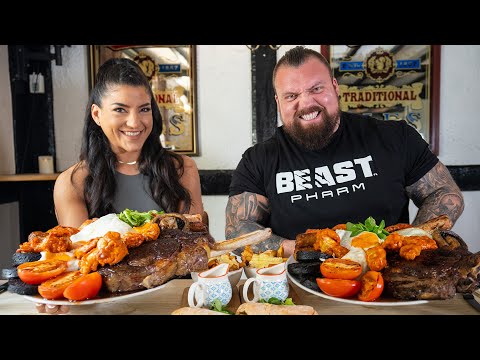Insane 100oz MONSTER STEAK Food Challenge! Ft. Leah Shutkever