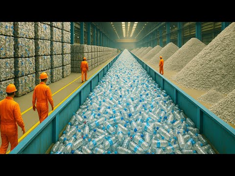 How Millions of Plastic Bottles Are Recycled in a Mega Factory 🔥 Modern and Automated Line