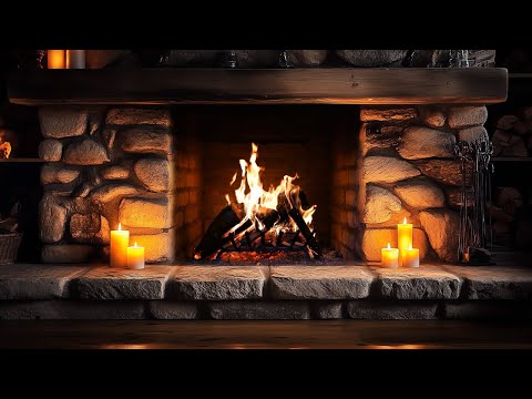 🔥 Cozy Fireplace (12 HOURS). Fireplace with Crackling Fire Sounds. Fireplace Ambience