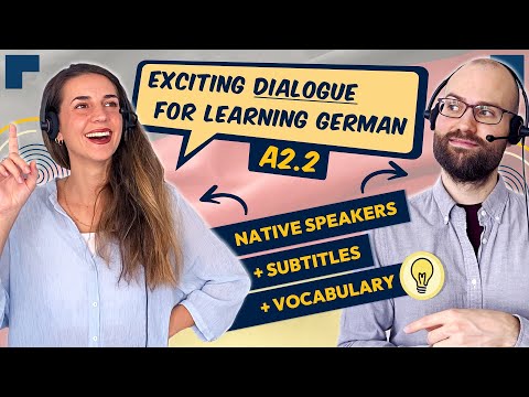 Dialogue for Learning German A2.2 💡🎤 | INNOVATIVE Listening + Reading Exercise in German