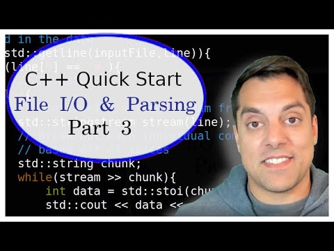 [C++ Quick Start Part 3/4] Read, write, and parse files(fstream, string, & stringstream) in 31 min.