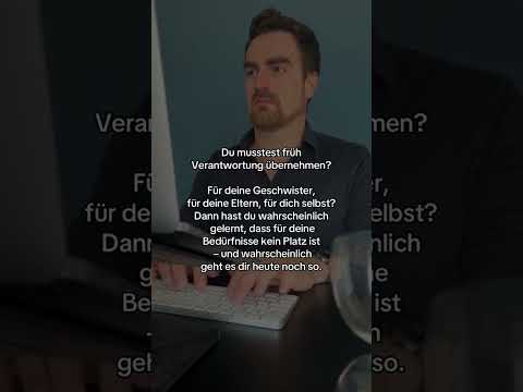 Wer früh erwachsen sein musste, vergisst oft, dass er auch Kind hätte sein dürfen