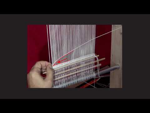 Beginning the Weaving Process of a Kilim