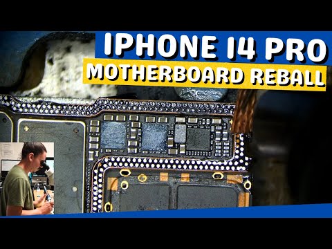 How to Reball an iPhone 14 Logic Board Sandwich - Microsoldering & Motherboard Repair