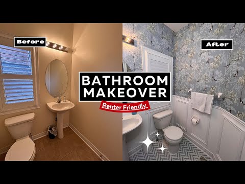 Renter-Friendly Bathroom Makeover!