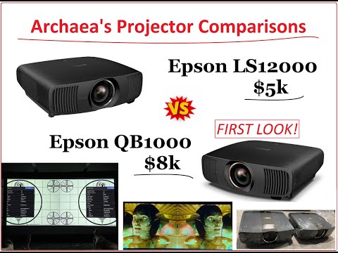 Epson QB1000 vs LS12000 Projectors - a side by side first look!