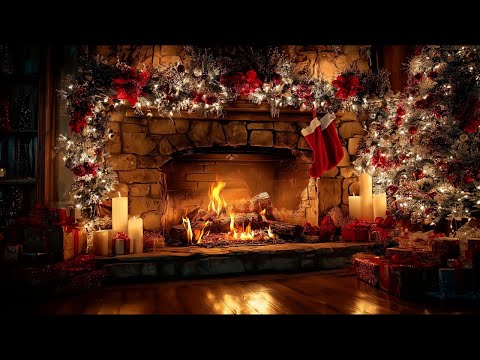 Christmas Fireplace 4K 🔥 Crackling Fire Sounds for Pure Relaxation & Deep Sleep (10 Hours)