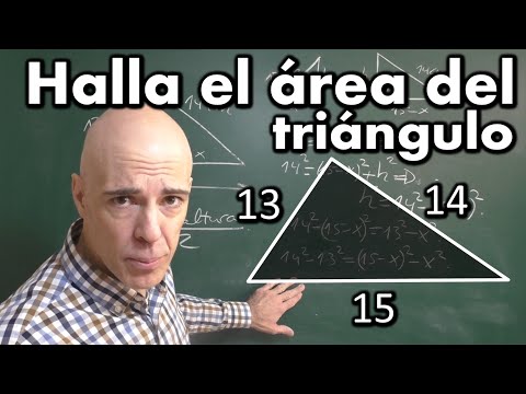 Halla el área del triángulo conociendo los lados