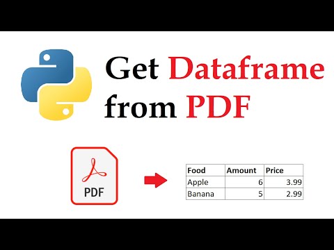 DATAFRAME from PDF 🐍 Python & tabula | Data Automation