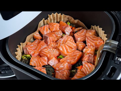 Put Eggs, Salmon & Broccoli in the Air Fryer and THIS Happens… Healthy & Delicious Dinner Recipe!