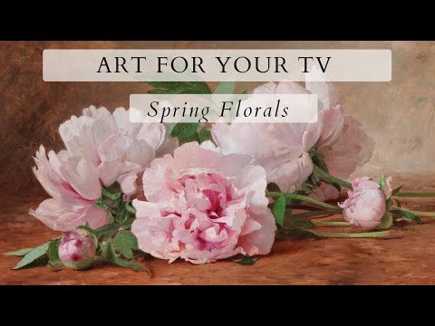 Spring Florals TV Screensaver | Vintage Art Slideshow for your TV | 1 Hr 4K HD Paintings