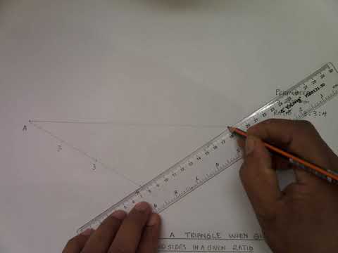 CONSTRUCTION OF A TRIANGLE WHEN GIVEN PERIMETER AND SIDES IN A RATIO