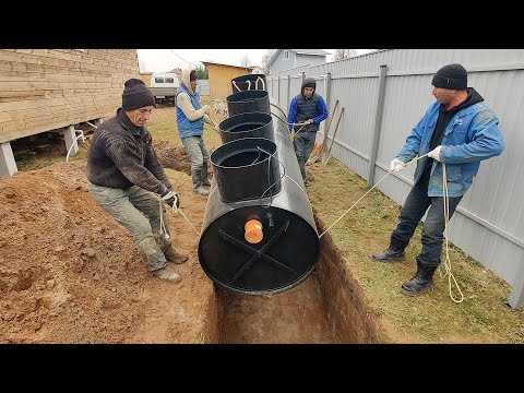 Септик который может работать и чистить без электричества! Септик Диамант для 5 человек