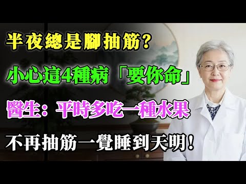 半夜總是腳抽筋？小心這4種病「要你命」！醫生：平時多吃一種水果，不再抽筋一覺睡到大天亮！#健康金鑰匙 #養生 #銀髮健康 #分享