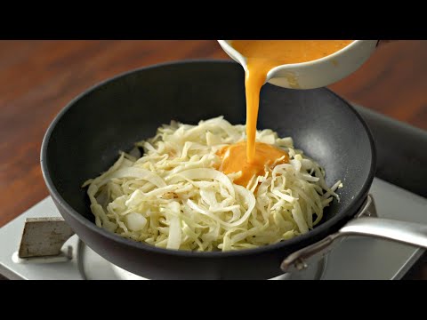 양배추와 계란을 이렇게 해보세요‼️ 너무 맛있어서 주말 아침식사로 거의 매주 먹어요💯양배추 오믈렛, 피자