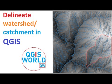 Delineate watershed area in QGIS || Delineate catchment area in QGIS
