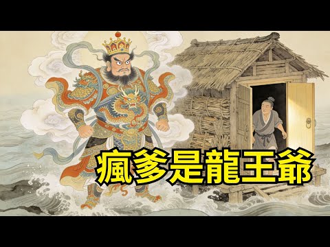 兒子把瘋爹鎖柴房怕丟臉，小孫子偷偷送飯三年！百年洪水沖垮全村，唯獨柴房屹立不倒——瘋爹原是龍王爺化身！#情感 #生活 #民間故事 #故事分享 #感人故事