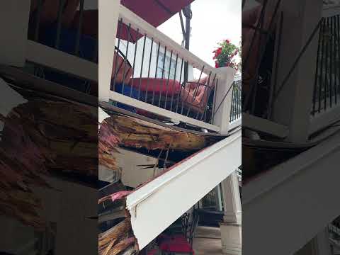 Our deck collapsed mid June 2025. #homeimprovement #deck #deckcollapse