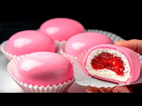 Mochi with strawberries and milk! Breakfast dessert to lose weight!