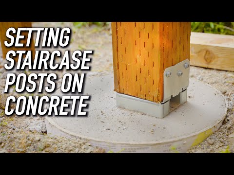 How To Set Posts On Concrete || Dr Decks