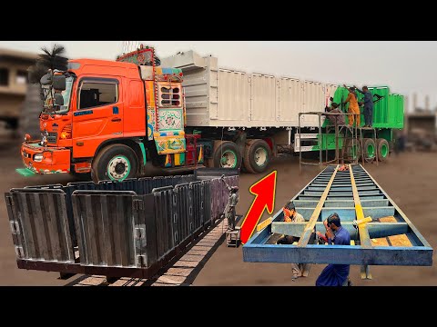 Amazing Handmade Manufacturing Process of Euro 7D Extra Long Trailer Body Production In Open Area