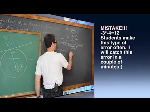 Given a Tangent Line & Circle Find the Point of Tangency