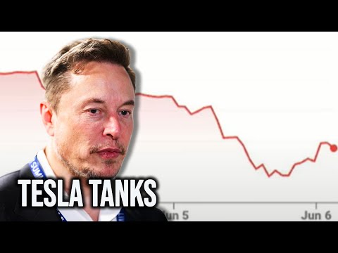 Tesla Stock PLUMMETS As Trump Elon Feud Gets Worse