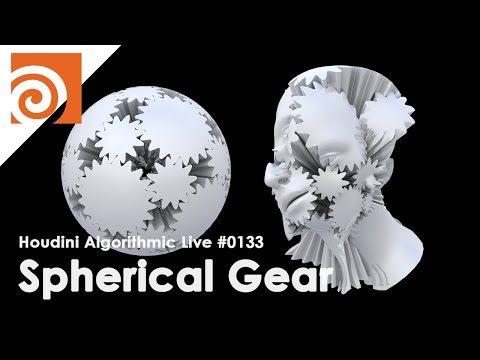 Houdini Algorithmic Live #133 - Spherical Gear