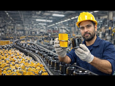 How Millions of Oil Filters Are Made Every Day | manufacturing line 