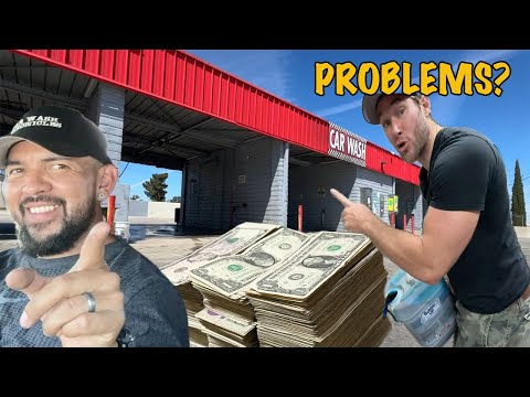 Visiting all FOUR of my Car Washes! Problems? Money? Trash?
