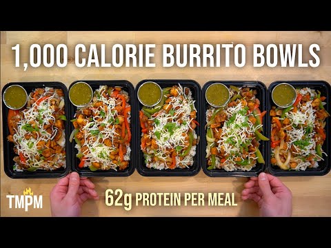 Chicken Burrito Bowl Meal Prep for Muscle Gain