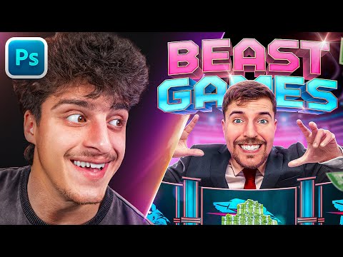 I Created a Poster for MrBeast in Photoshop