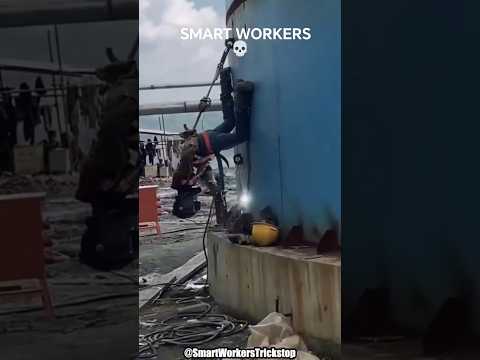 💀🧠 Smart Workers WTF | Tips and Tricks #shorts #funny #construction #automobile
