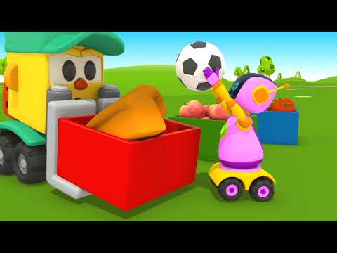 Leo the Truck and Street Vehicles: How to Assemble Cars and Toys. Full Episode Cartoon