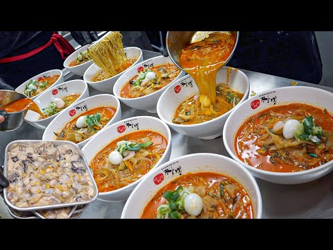 Earn $8,000 a day!! Best Chinese spicy seafood noodle restaurant - Korean street food