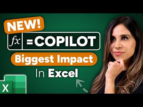 Excel's New AI Function is Absolutely Insane (Copilot Function)