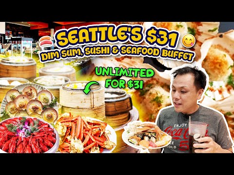 Seattle's Dim Sum & Seafood Chinese Buffet [En | dub Es]   $30 Feast of Scallops, Crab, Sushi...