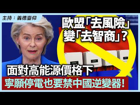 歐盟「去風險」變「去智商」?面對高能源價格下,寧願停電也要禁中國逆變器!