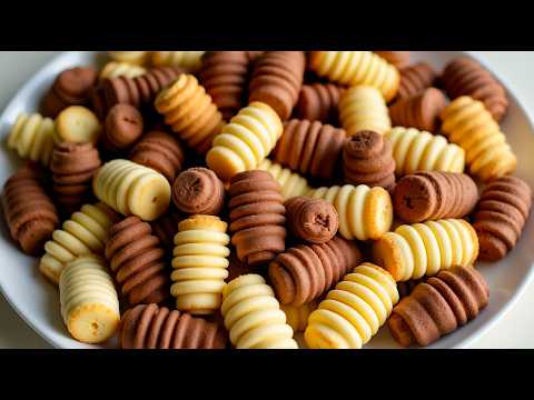 1 dough, 2 types of cookies! Ready in minutes for coffee and tea!