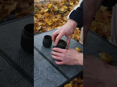 Solo camping cozy autumn days making coffee outdoor ASMR #survival #camping #outdoorcooking